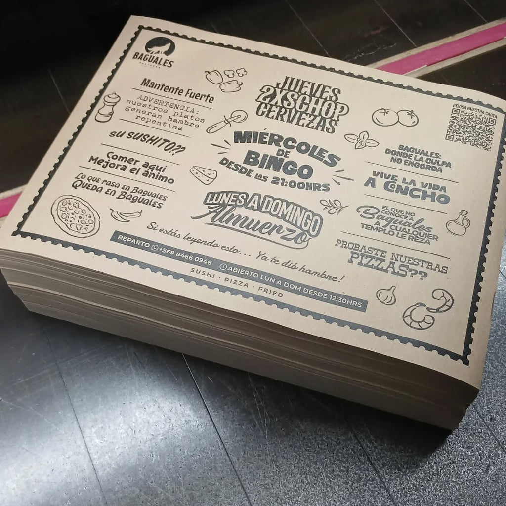 4000 unidades de individuales kraft