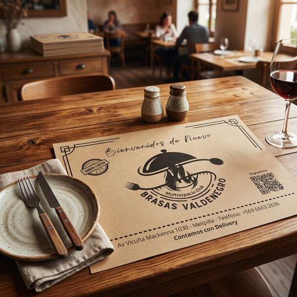 6000 unidades de individuales kraft